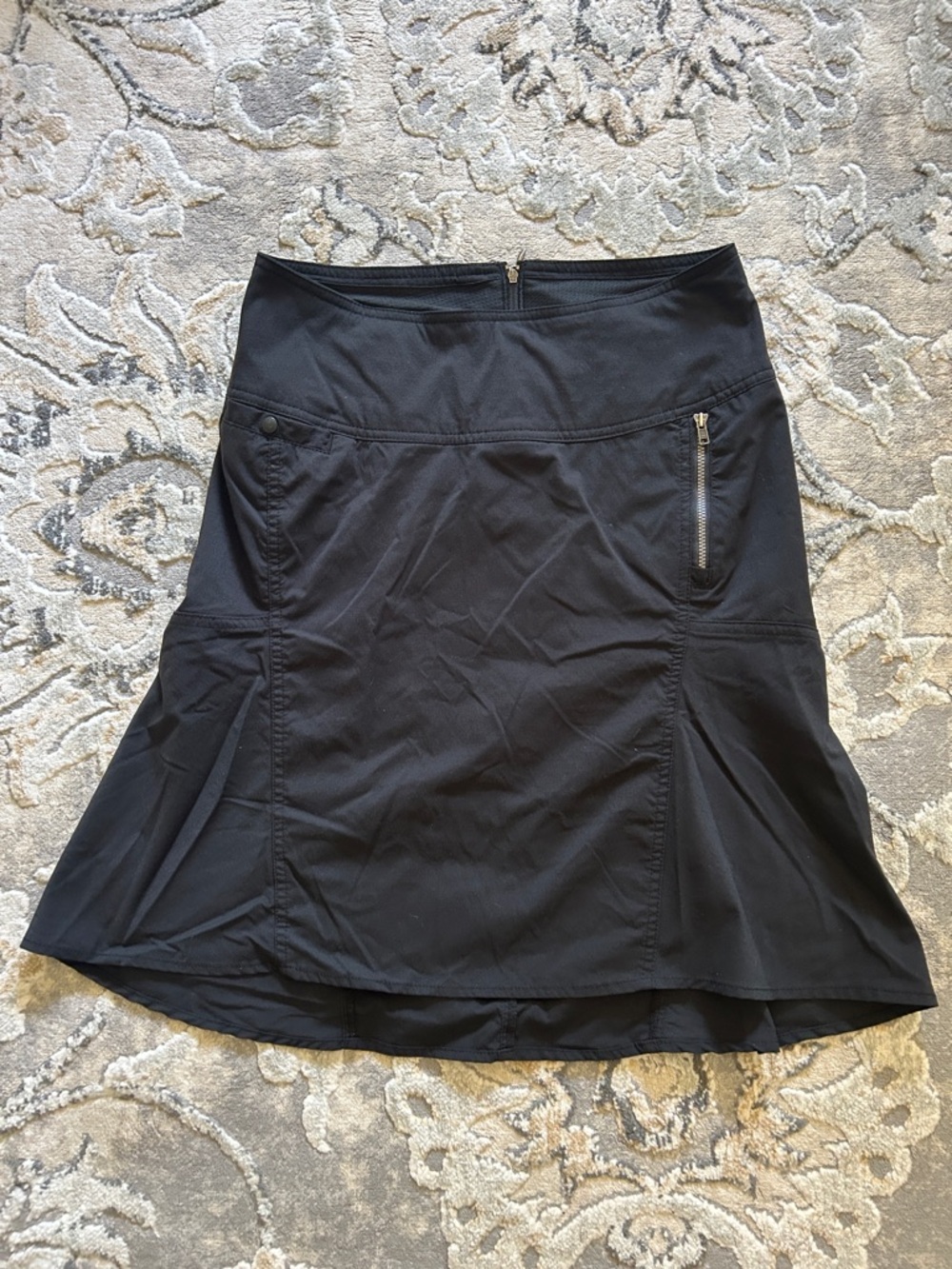 Royal Robins Women’s Black A-Line Skirt with Zip Pocket